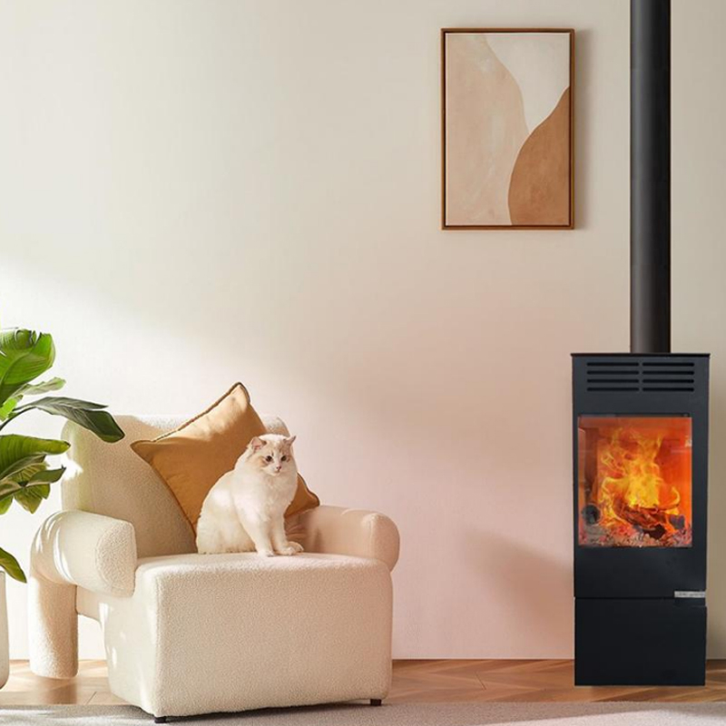 KYFX-001 Double-Sided Fire-Viewing Modern Indoor Wood Burning Fireplace | Minimalist Design